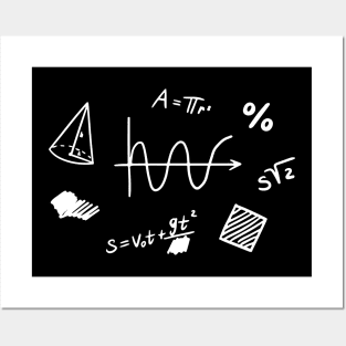 Mathematical formulas Posters and Art